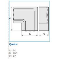 Plochý roh pro podparapetní systémy - bílá, 60x40 IBOCO I-NPAN 60X40 W 02491