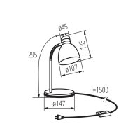 Kancelářská stolní lampa ZARA HR-40-SR 07560 Kanlux