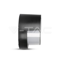 6W LED Wall Light Sami-Frame Black Round