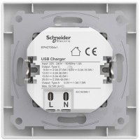 ASFORA Dvojitá USB A+C rychlonabíječka 3A 45W, bílá SCHNEIDER EPH2700421