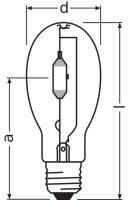 Metalhalogenivová výbojka LEDVANCE POWERSTAR HQI-E clear 400 W/N CL