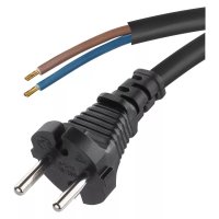 Přívodní kabel FLEXO H05VV-F 2x1,0C s kontur vidlicí 5m černá PVC