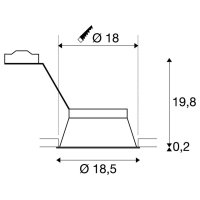 HORN-T, vestavné svítidlo, QPAR111, kulaté, bílé, max. 75 W    SLV 113171