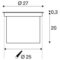 DASAR 270 podlahové vestavné LED svítidlo 3000K IP67 asymetrické SLV 1002893