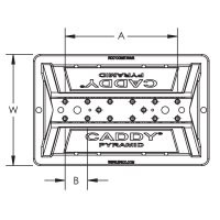 distanční podpěra Pyramid 203,2x101,6mm s držákem trubek CADDY PTF6 360460