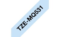 Páska BROTHER TZe-MQ531 pastelová modrá/černá (12mm, 4m)