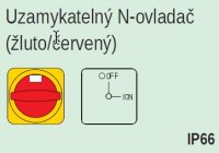 Hlavní/nouzový odpínač SALZER H408-41400-234N4 80A 0-1 4p na DIN červená