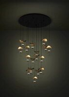Závěsné svítidlo DRACERA LED O780 černá/zlatá 17X2,3W EGLO 390341