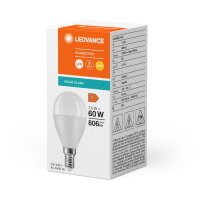 LEDVANCE LED CLASSIC P V 7.5W 827 Frosted E14