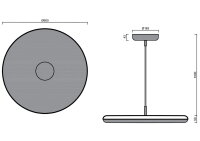 Závěsné svítidlo ZETA ST2 PF 38W IP40 3K ON/OFF PMMA zelená OSMONT ZET60092