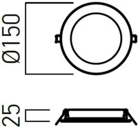 XFACE REC. RND. PANEL 12W 100-240V AC 40
