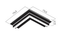 XTRIM S RECESSED CONNECTOR 90grd SAME PL