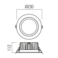XMAXI REC. RND. FITTING 60W 220-240V AC