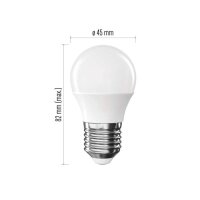 LED žárovka Basic Mini Globe E27 5,5 W (40 W) 470 lm neutrální bílá EMOS ZL6F23