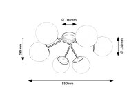 Meduza matná černá E14 6x MAX 20W IP20 l