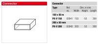 Ploché plastové potrubí - propojka 150x50 mm FK-V 150 HELIOS 2941