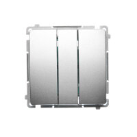 Trojité tlačítko 10AX, 250V~, Satén KONTAKT SIMON BMP31.01/29