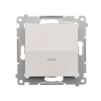 Spínač jednopólový, s orientačním LED podsvětlením, řazení 1So, 10AX, 250V, bílá