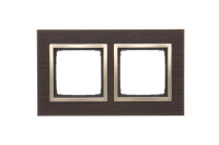 Rámeček 2 -násobný Simon 54 Nature, IP20/IP44, dřevěný zlaté wenge DRN2/85