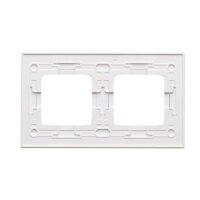 Rámeček 2 -násobný Simon 54 Nature, IP20/IP44, skleněný stříbrná perla DRN2/69