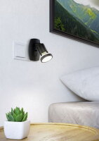 Bodové svítidlo do zásuvky PARRINI 1x 4,5W IP20 černá EGLO 300911