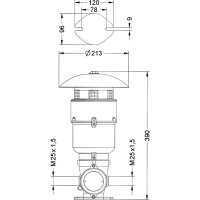 Motorová siréna EX 065 SCL (ATEX EX-D) 240V, ACDC, IP66, 115 dB, červená 62247