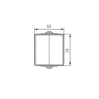 Spínač č. 5 lustrový TEKNO IP65GR 2G1W KANLUX 39227