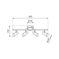 Bodové svítidlo ORO AQUILA 4XGU10 B/G LED-POL ORO33008