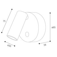 Nástěnné svítidlo ELFY USB, BG 3,5W 2700K černá/zlatá LED2 45804237