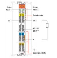 2kanálový reléový výstup AC 250V 2,0 A světle šedá WAGO 750-512