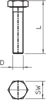 3156029 HHS M12x40 A4 Šroub se šestihran