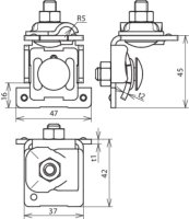 Falcová svorka FeZn 0,7-8mm do úhlu 90° s příložkou pro prům. 6-10mm DEHN 365050