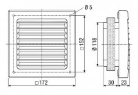 Maico 0059.0951 SG 120 mřížka ochranná s hrdlem DN 120