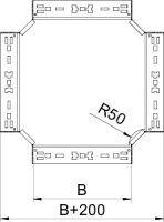 OBO RKM 120 FS Křížení pro kabelové žlaby 110x200 Ocel pásově zinkováno