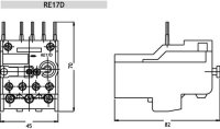 Nadproudové relé RE17D-2,8 1xNO+1xNC 1,8-2,8A pro CEC07-CEC016 ETI 004641405