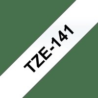 BROTHER TZe-141, průsvitná / černá (18mm, laminovaná)