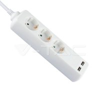 3 Ways Socket With 2 USB (3G 1.5MM2 X 5M