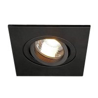 Downlight NEW TRIA XL SQUARE GU10 černé matné 50 W SLV 113450