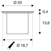 ROCCI 200 EL kulaté zápustné zemní svítidlo černé 16 W 3000 K 120° SLV 1006104