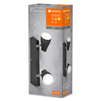 LEDVANCE LED SPOT PEAR BLACK 2 x 4.3W 2700K GU10