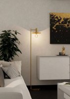 Stojací svítidlo ESCANDELL SE27 kartáčovaná mosaz/černá 1X40W EGLO 900735