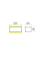 Nástěnné svítidlo LIMAS AP SMD LED 2x13W IP65 SWH 3000K REDO 90561