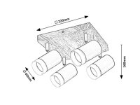 TORAS dub GU10 4x 5W IP20 dub RABALUX 73124