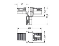 T-rozdělovač 2pól. Kód. B světle zelená WAGO 770-1702