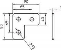 OBO 1124613 Spojka pro lištu MS 41 tvaru L GMS 3 VP L G
