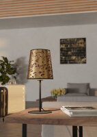 Stolní svítidlo CASTUERA černá/zlatá lístky růže 1X25W EGLO 390294