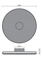 Přisazené LED svítidlo s plastovým stínidlem ZETA 2 FP 38W IP40 DALI 4K bílá