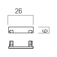 XTINY SURFACE/RECESSED END CAP SWH