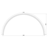 XFREE S CURVED 1000mm 180dgr SURF./SUSP.