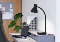 Stolní svítidlo VERADAL-QI LED TOUCH černá/dřevo 5,5W IP20 EGLO 900628